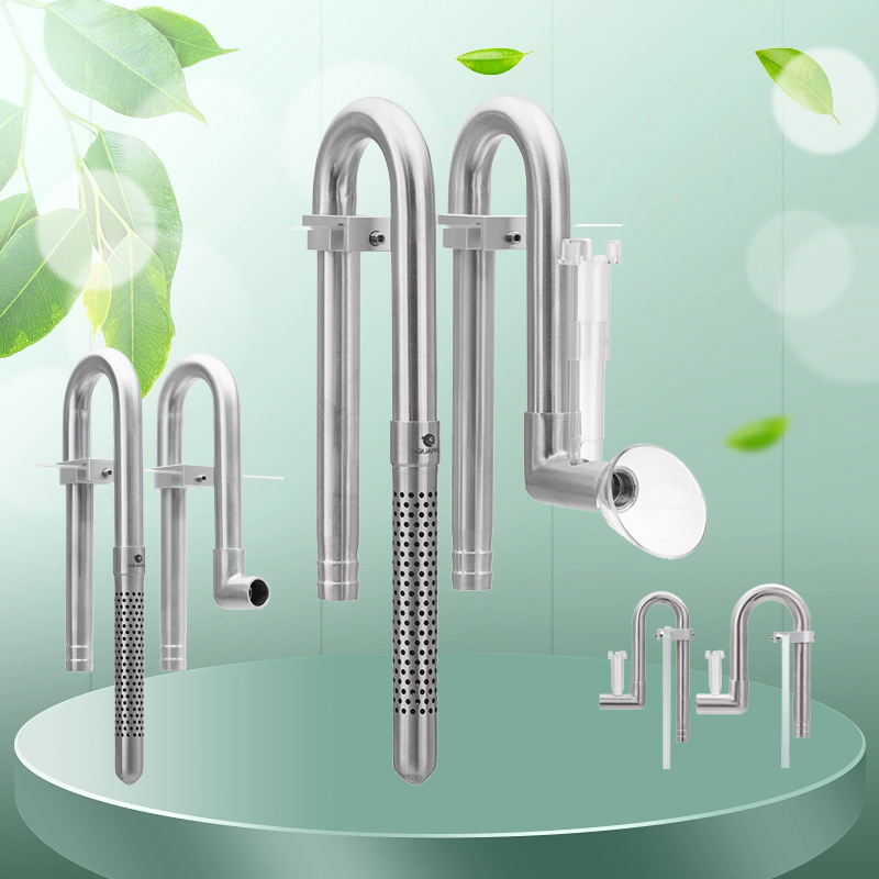 Aquarium Plant Iron - AQUAPRO Mini Stainless Steel Inflow Outflow