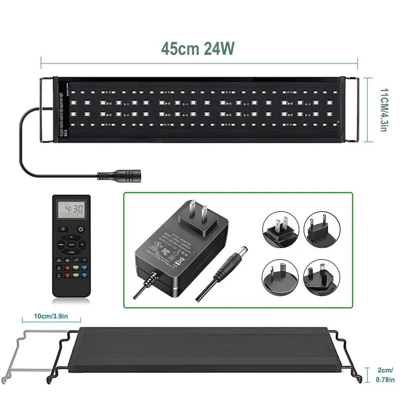Aquarium Plant Live - SIROKA 45cm Professional LED Fish Aquarium