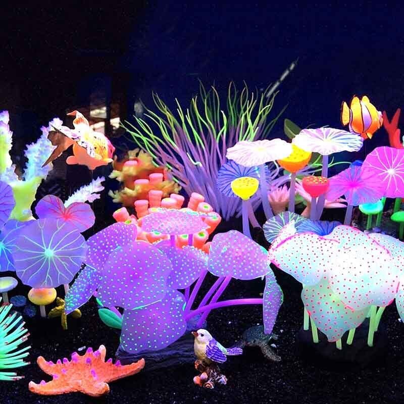 Silicone Glowing Landscape Art - Aquarium Plant Live ulasan dan harga
