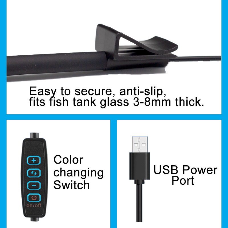 USB Aquarium LED Lamp Fish Tan - Aquarium Plant Iron ulasan dan harga