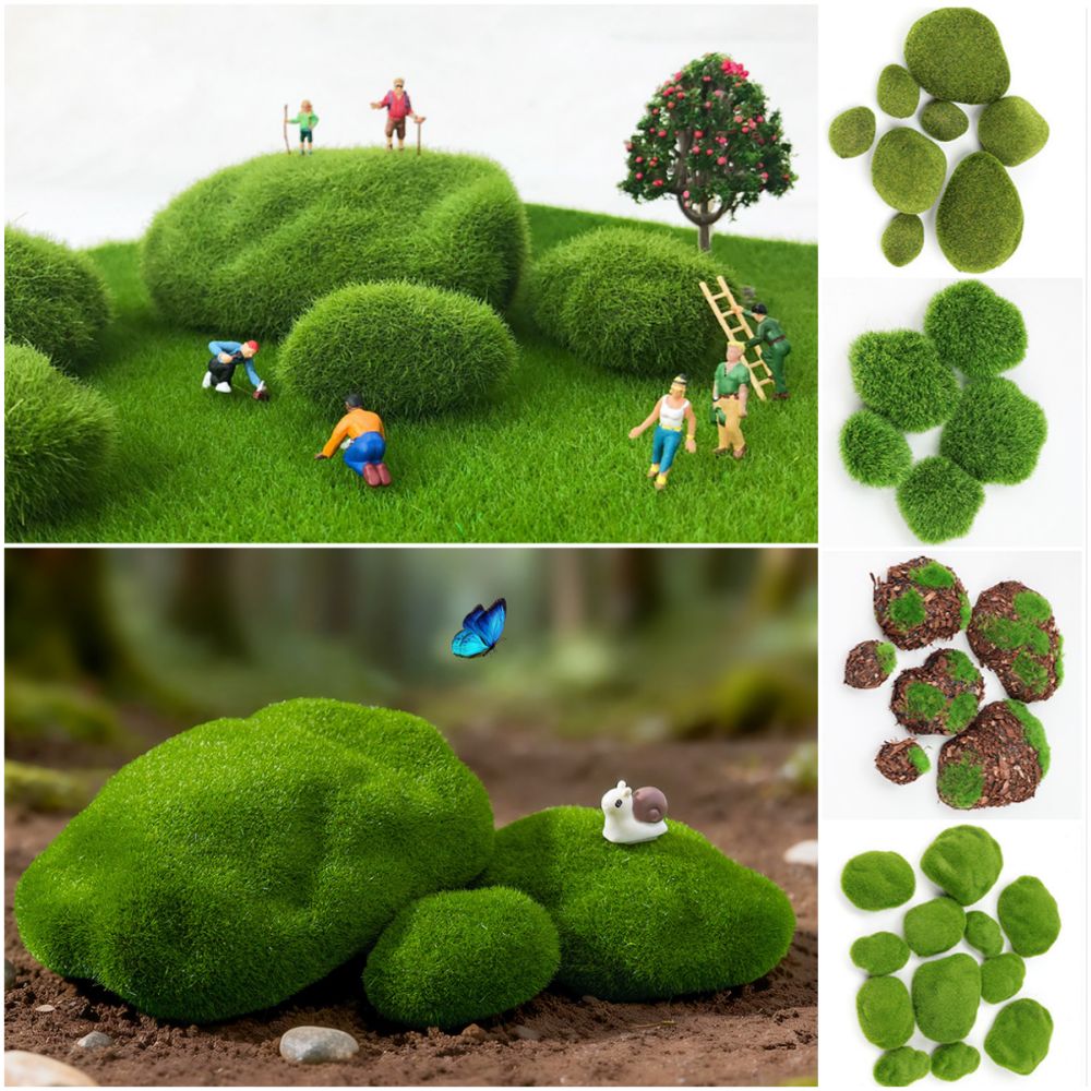 2/4/6/10PCS Green Artificial M - Planted Aquarium Mini ulasan dan harga