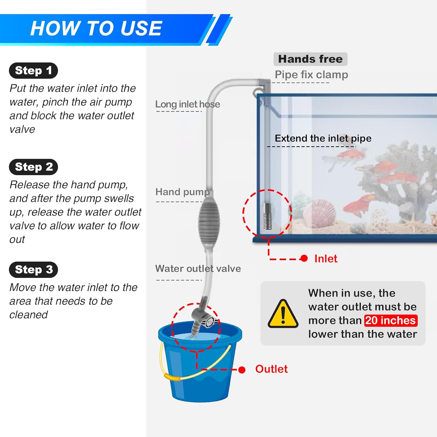 Large Fish Tank Aquarium Sipho - Planted Aquarium Maintenance Kit ulasan dan harga