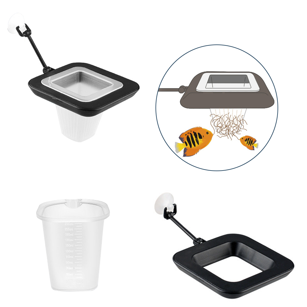Fish Tank Feeder Red Worm Cup  - Aquarium Plant Red ulasan dan harga