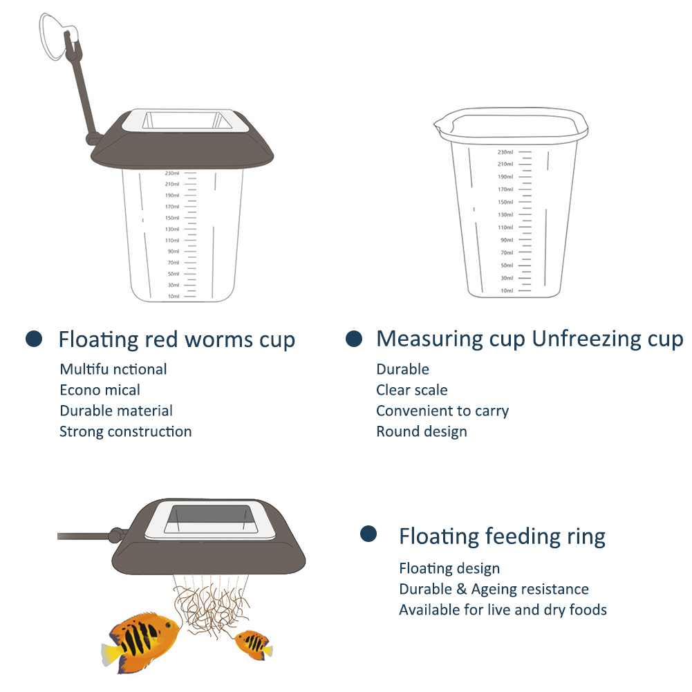 Fish Tank Feeder Red Worm Cup  - Aquarium Plant Red ulasan dan harga