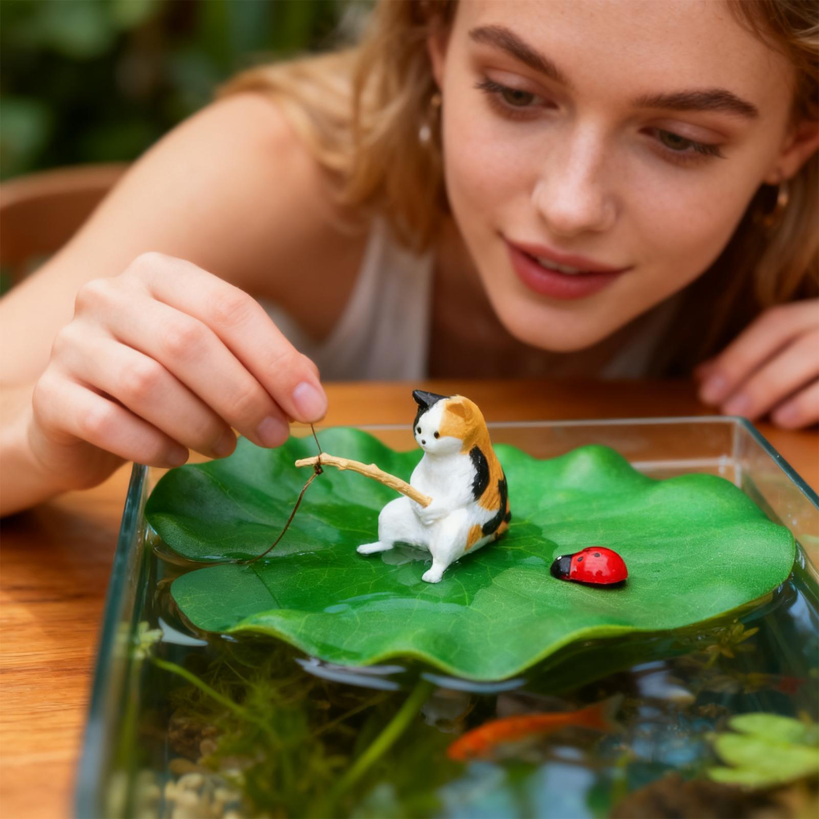 Aquarium Decor Floating Cat Fi - Aquarium Plant Growing ulasan dan harga