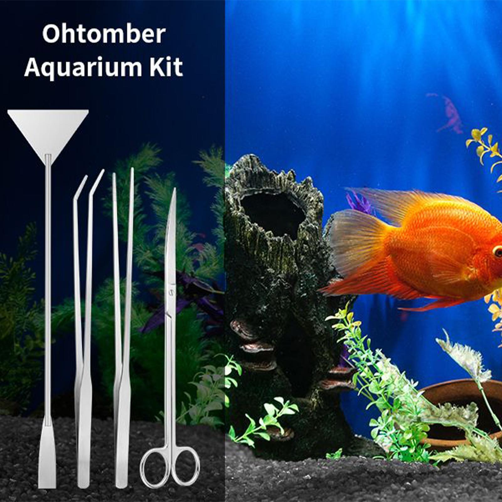 4pcs Aquarium Tool Kit Stainle - Planted Aquarium Maintenance Kit ulasan dan harga