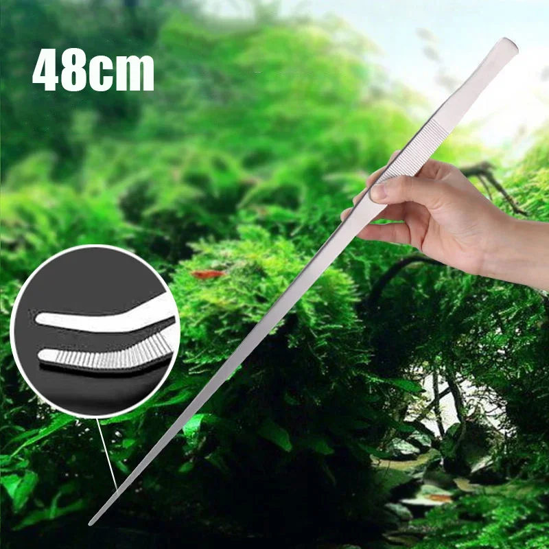 48cm Stainless Steel Tweezers  - Planted Aquarium Maintenance Kit ulasan dan harga