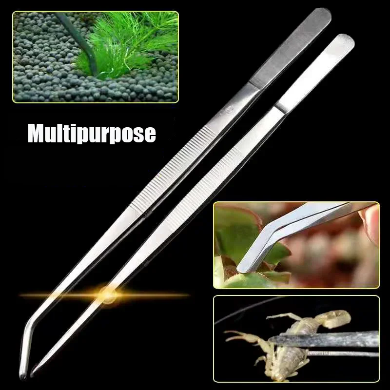 48cm Stainless Steel Tweezers  - Planted Aquarium Maintenance Kit ulasan dan harga