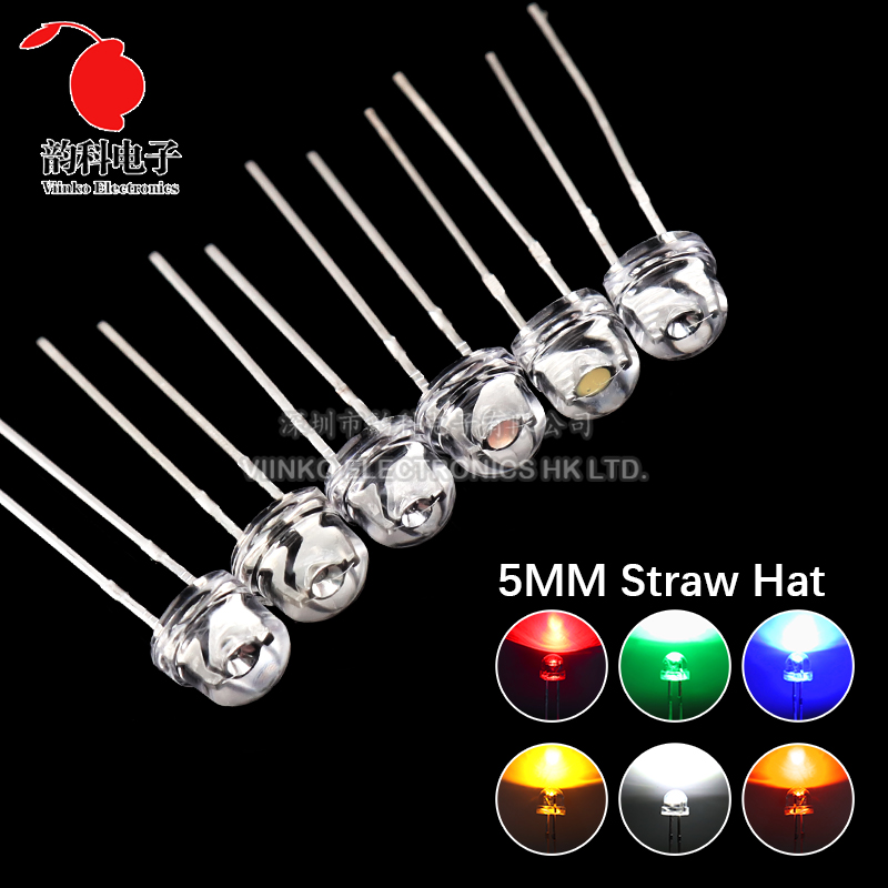 1000pcs 5mm Straw Hat LED Supe - Ludwigia Super Red ulasan dan harga