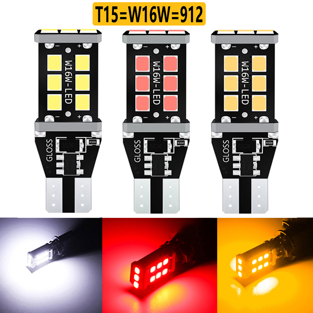 2PCS T15 T16 W16W 921 912 LED  - Ludwigia Super Red ulasan dan harga