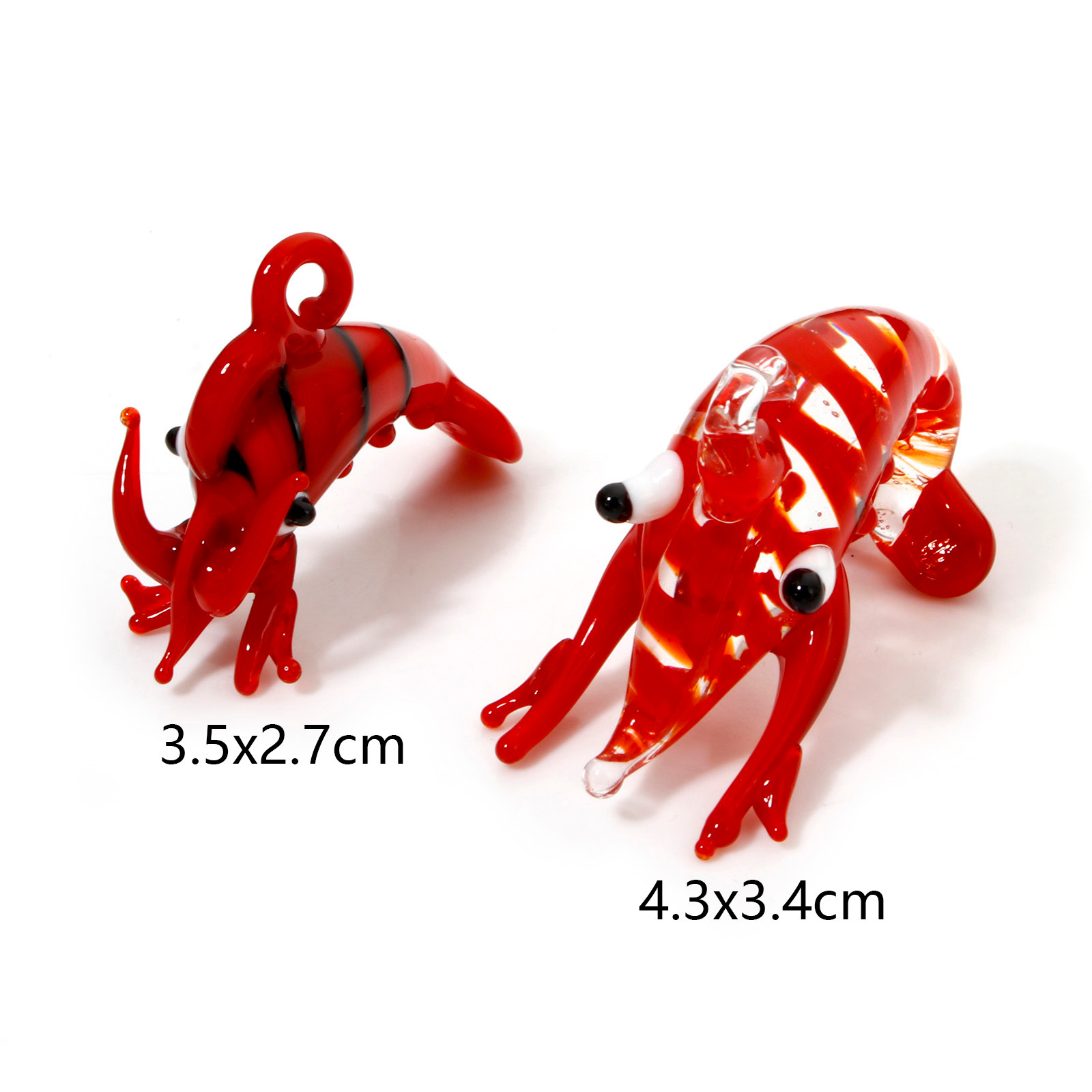 1PCs Red Lobster Lampwork Glas - Aquarium Plant Red ulasan dan harga