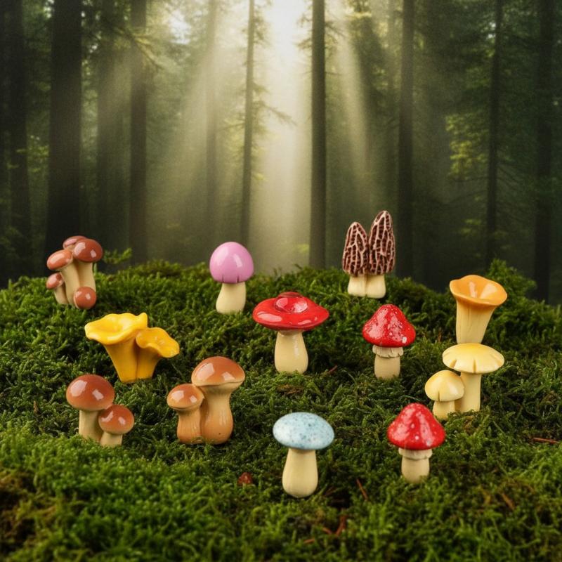 Mini Resin Mushroom Ornament H - Planted Aquarium Mini ulasan dan harga